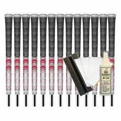 Golf Pride MCC TEAMS (New Decade) Standard Grip - GREY/RED (13pcs + Golf Grip Kit)