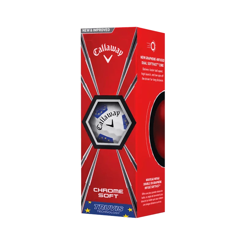CALLAWAY CHROME SOFT EUROPEAN TRUVIS GOLF BALL - Image 2