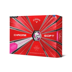 CALLAWAY CHROME SOFT TRUVIS PINK GOLF BALL