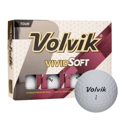 VOLVIK TOUR VIVID SOFT GOLF BALLS, WHITE