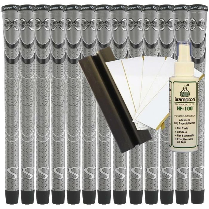 Super Stroke Cross Comfort Standard (Gray/Black) (13pcs + Golf Grip Kit)