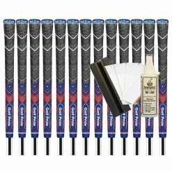 Golf Pride MCC Plus4 *TEAMS* Standard Grip (Navy/Orange) - 13pcs + Golf Grip Kit