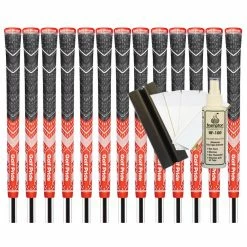 Golf Pride MCC Plus4 *TEAMS* MIDSIZE Grip (Orange/White) - 13pcs + Golf Grip Kit