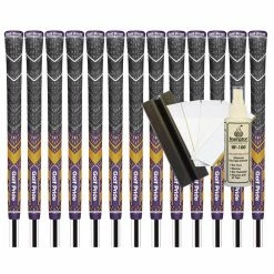 Golf Pride MCC Plus4 *TEAMS* Standard Grip (Purple/yellow) - 13pcs + Golf Grip Kit