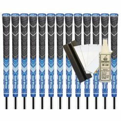 Golf Pride MCC Plus4 *TEAMS* MIDSIZE Grip (Royal Blue/White) - 13pcs + Golf Grip Kit