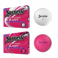 SRIXON SOFT FEEL LADY GOLF BALLS 2022 SOFT WHITE / PASSION PINK
